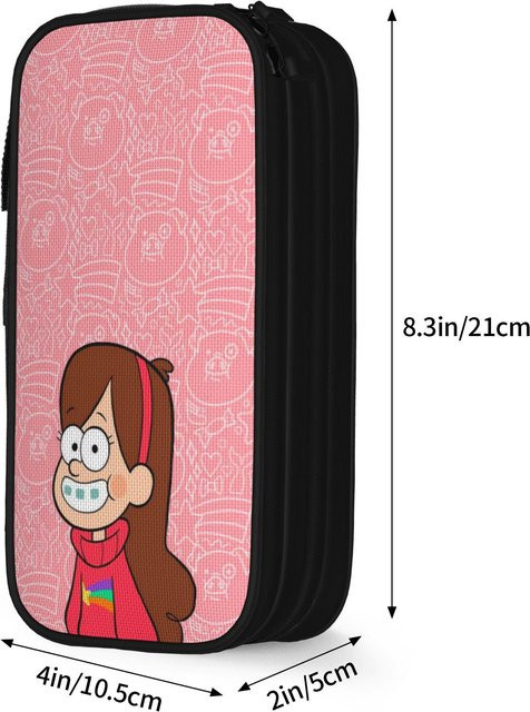 Fancy Style Studio Federtasche Gravity Falls in Pink mit großem Fassungsvermögen und doppelter Schichtung - Bild 1