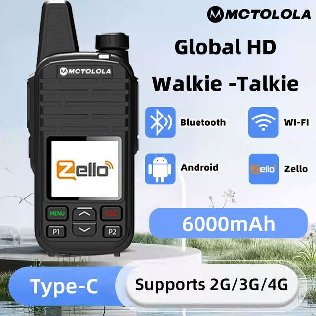 Motorola Zello 4G POC Drahtloses Walkie-Talkie mit Android, Bluetooth und WiFi in Schwarz - Bild 1