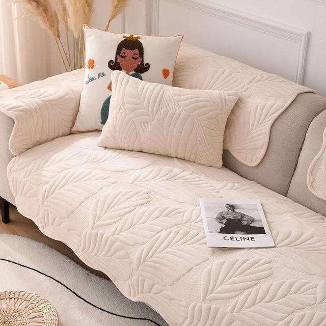 Yiran Furniture Kissenbezug aus weichem Milchsamt in Weiß, quadratisch und rutschfest, B/T/H: 70 x 70 x 70 cm - Bild 1