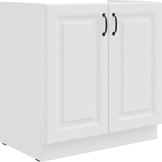 Spülenschrank Stilo in Weiss für deine Einbauküche, Breite: 80 cm - Bild 1