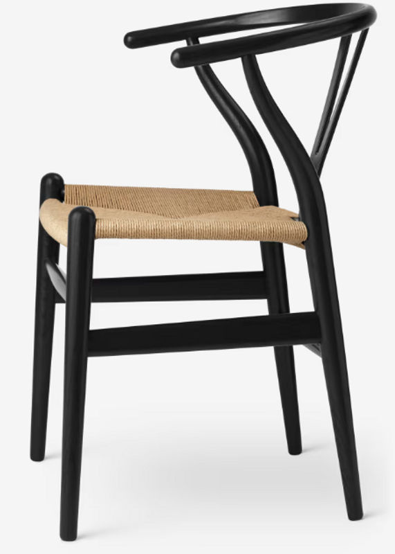 Carl Hansen & Søn CH24 Y Wishbone Stuhl aus Eiche mit Papierkordel in Schwarz - Bild 2