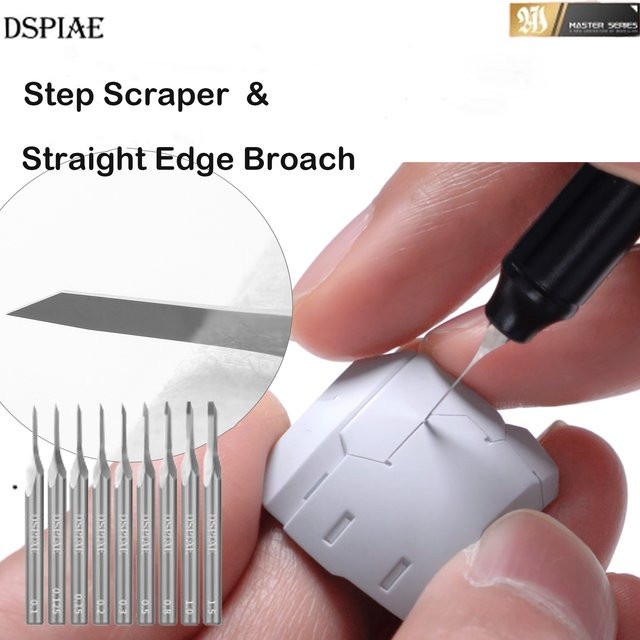 DSPIAE ZPB/GS Serie Ultra-Präzises Ritzwerkzeug als Gerader Kanten Schaber und Stufenschaber in Silber für Gunpla Modellbau und Hobby DIY - Bild 1