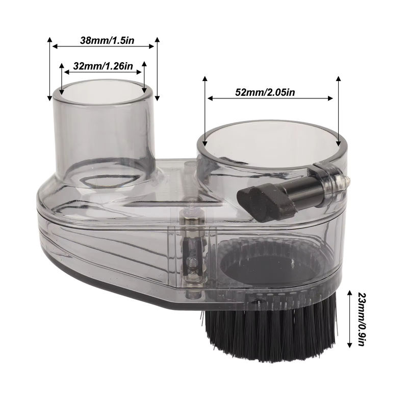 Fdit CNC Staubabsaugung Transparent mit 52 mm Durchmesser und 38 mm Schlauchdurchmesser für Spindelmotoren und Fräser - Bild 3