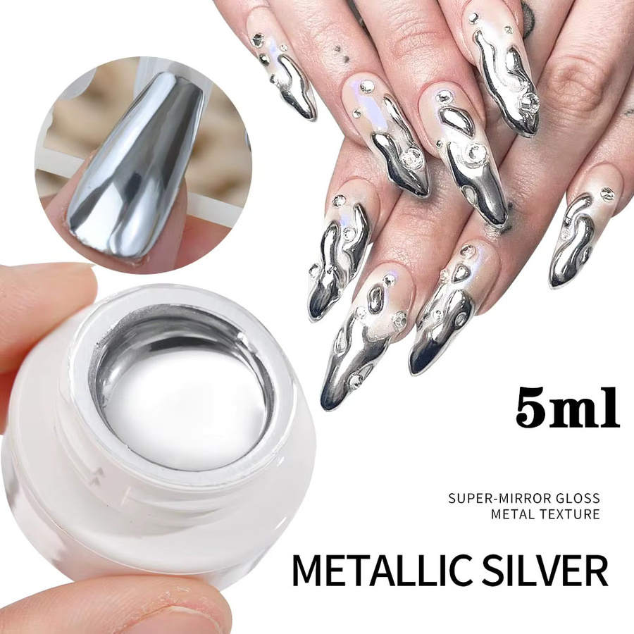 MingLee Nagellack Metallic Silver, 5/7/8 ml - Bild 3