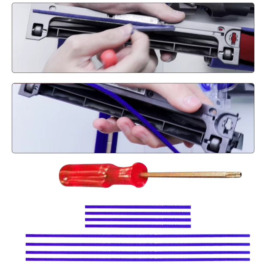 8er Set weiche Plüsch-Rollerbürsten für Dyson V6 V7 V8 V10 V11 Staubsauger in Blau - Bild 3