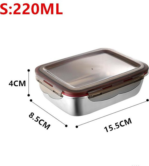 Yiran Furniture Lunchbox aus Edelstahl 304 in Grau, auslaufsichere Bento-Box für Lebensmittel, mikrowellengeeignet und isoliert - Bild 1