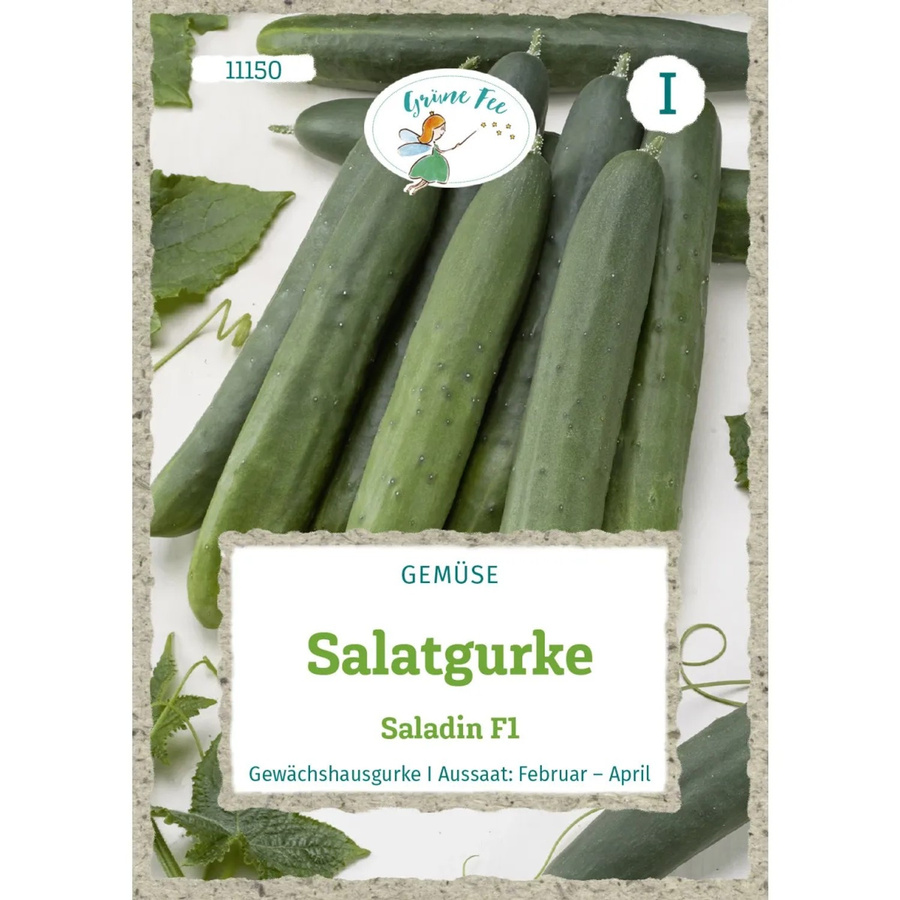 Grüne Fee Salatgurke Saladin F1 Saatgut für das Gewächshaus - Bild 2