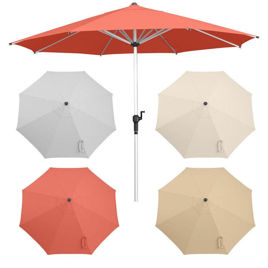 Anndora Alu Sonnenschirm mit Kurbel und UPF 50+ aus Polyester, Durchmesser: 3,5 m, Farbe: Multicolour - Bild 1