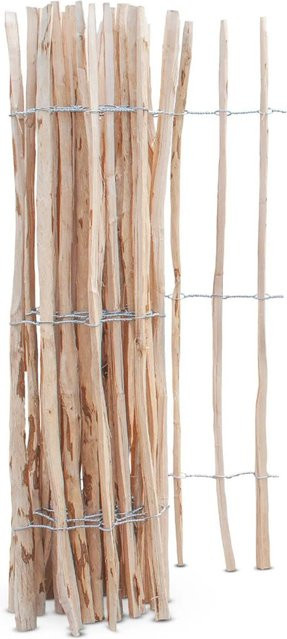 Stiltreu Palisadenzaun Haselnuss aus unbehandeltem Holz, Farbe: Braun, B/H: 500 x 100 cm - Bild 1