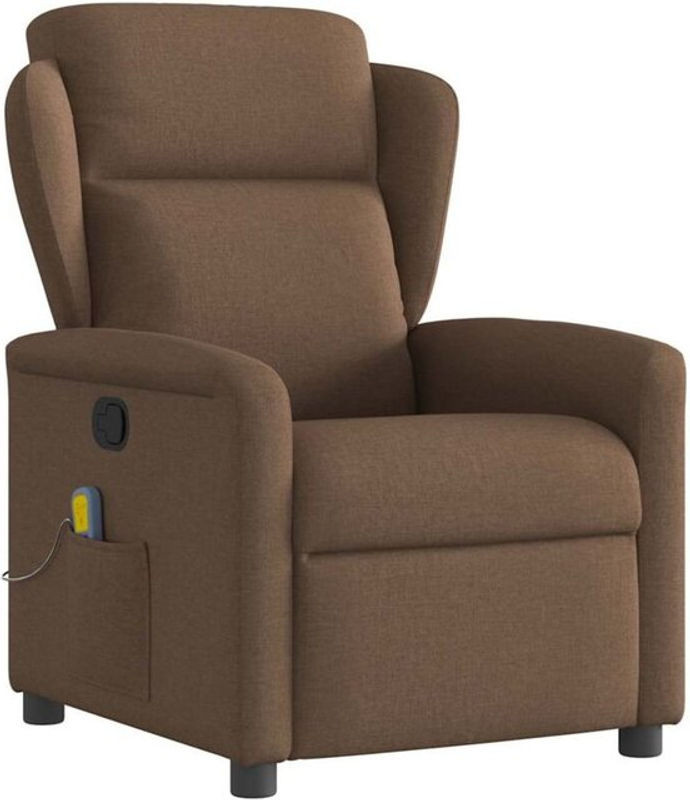 Vidaxl Relaxsessel Massagesessel aus braunem Polyester-Stoff - Bild 1