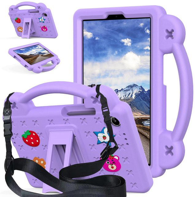 Cartoon EVA+PC Schutzhülle mit Schultergurten für Tab One 8.7 K9 8.7 TB305FU TB305XU in Lila - Bild 1