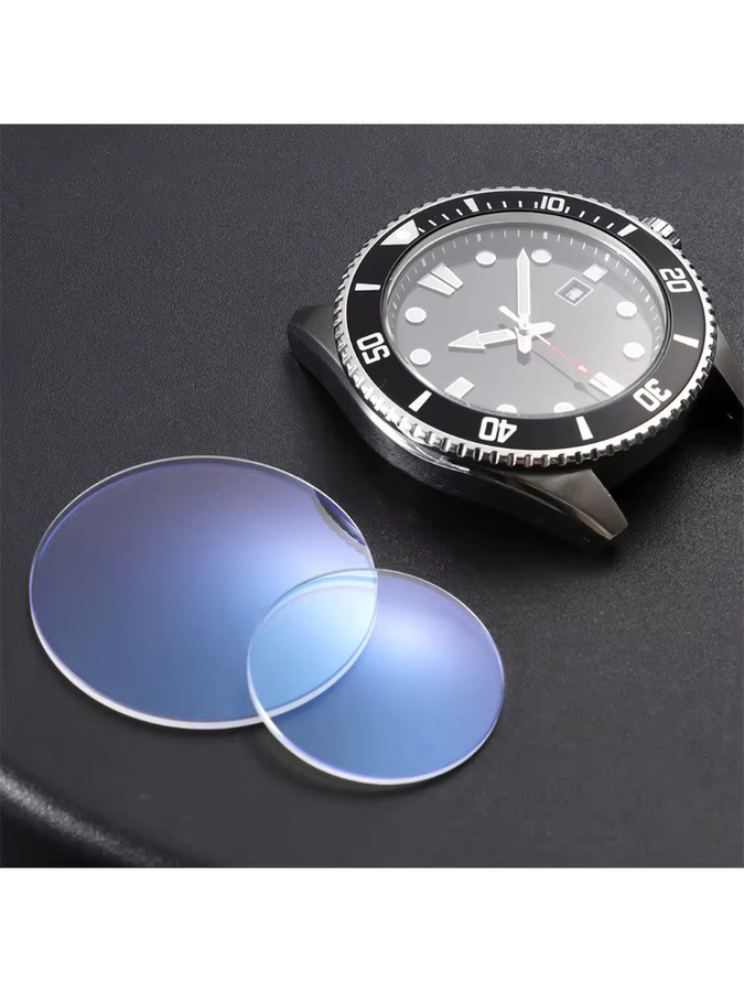Uhrenglas Saphir, blau AR-beschichtet, doppelt gewölbt, 28 mm–38,5 mm, Unisex - Bild 4