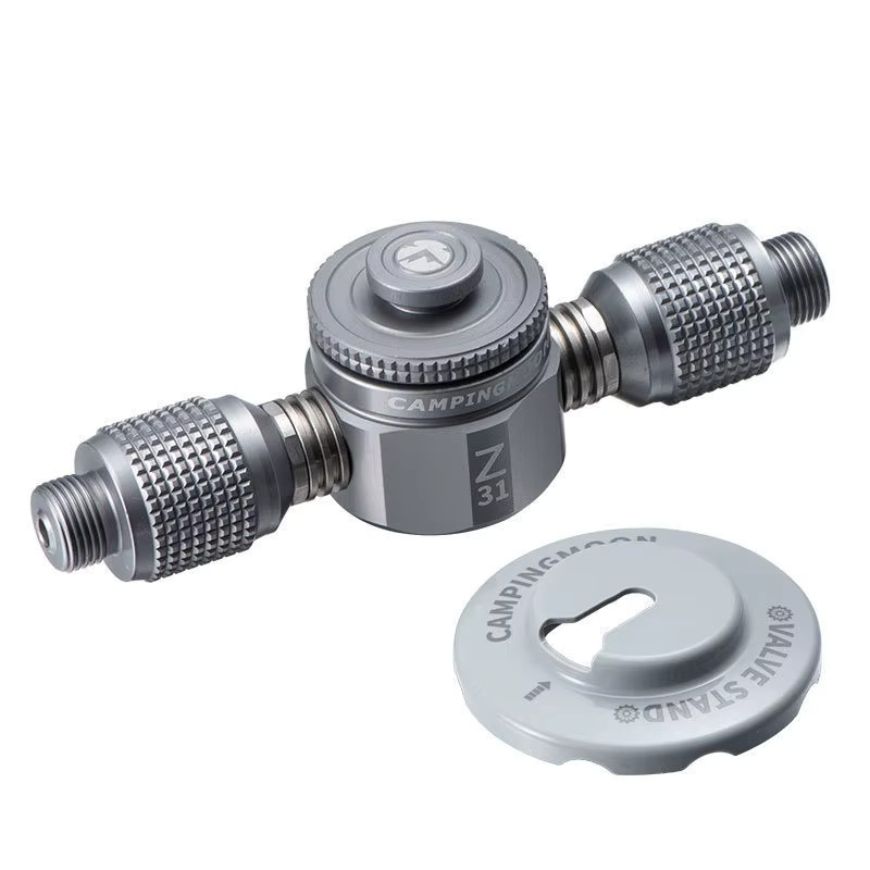 CAMPINGMOON Z31 Campingkocher aus Aluminiumlegierung in Silber mit seitlichem Gasanschluss und Bergmotiv für Outdoor-Einsätze - Bild 2