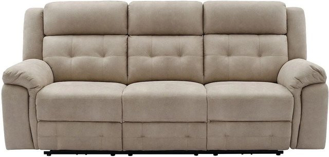 Vente-unique Relaxsofa Ortiano in Beige aus Mikrofaser mit Breite: 223 cm - Bild 1