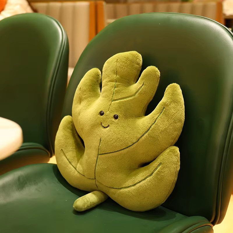 YUZHINUO Kawaii Blätter Kissen, Plüsch, Natur - Bild 3
