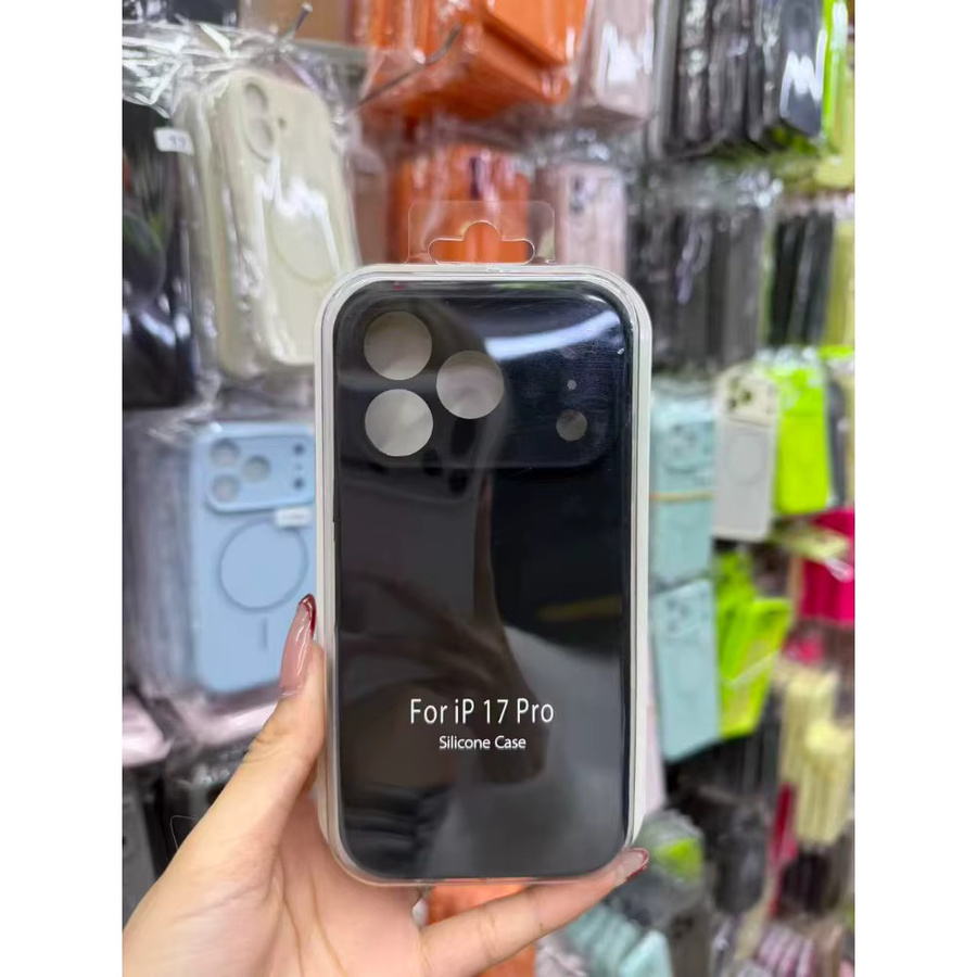 Funda Flüssigsilikon-Hülle für Apple iPhone Air 17 Pro Max in Schwarz mit Kameraschutz und stoßfestem Design - Bild 1