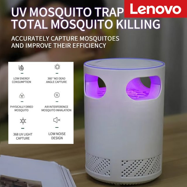 Lenovo Mückenlampe zur Insektenbekämpfung in Weiß mit USB-Anschluss für Haushalt und Outdoor - Bild 1