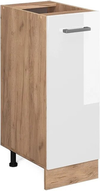 Vicco Apothekerunterschrank R-Line Küchenschrank in Weiß und Eiche mit Goldakzenten, Breite: 30 cm - Bild 2