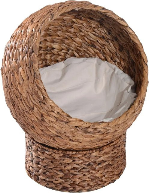 PawHut Katzenhöhle aus Rattan in Braun B/H/T: 33 x 60 x 42 cm - Bild 1