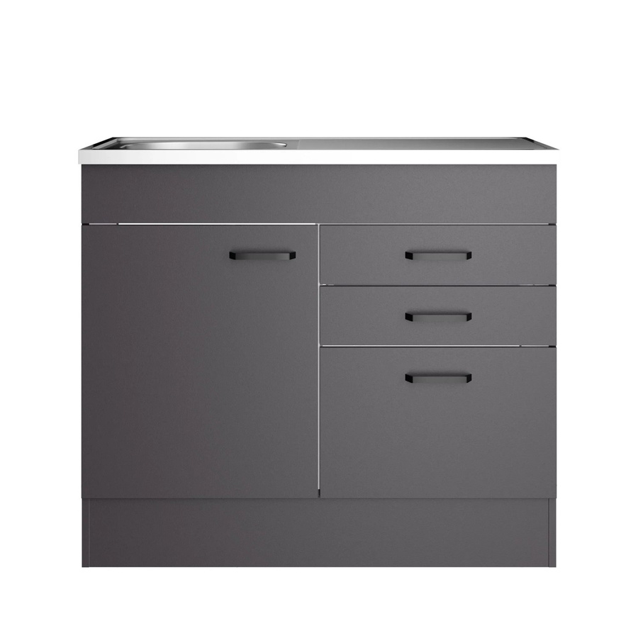 OPTIFIT Spülenunterschrank Kiel420 OPTImulti MUKI SP135-1+ in Anthrazit Matt, B/T/H: 100 x 50 x 88,2 cm - Bild 2
