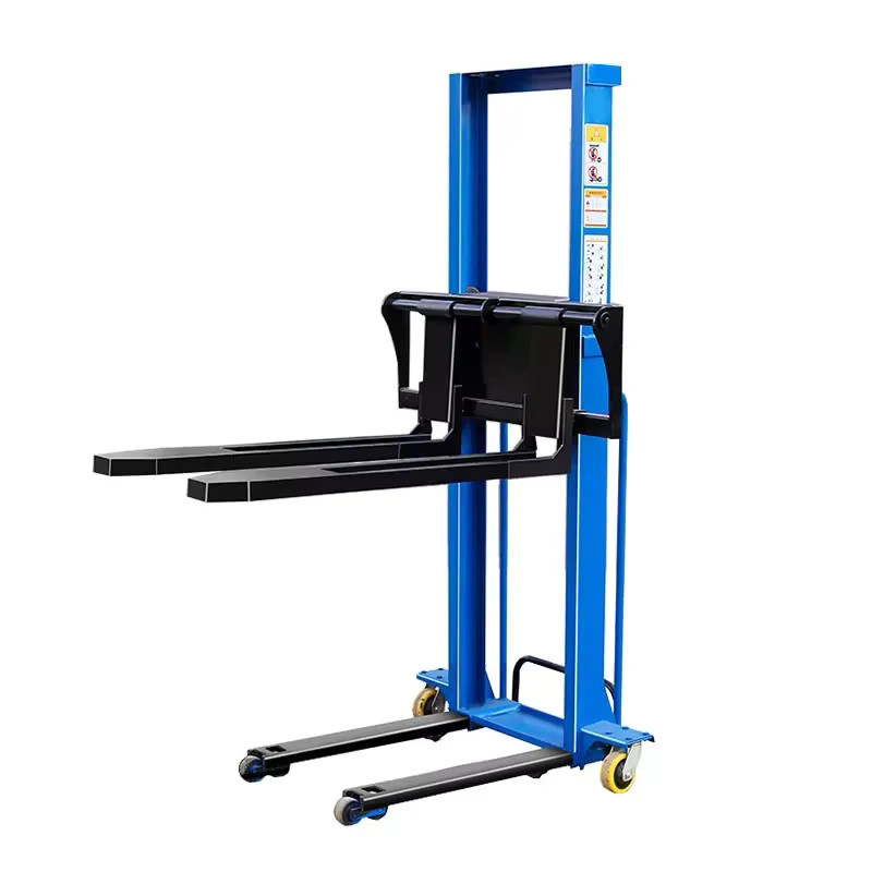GZRUOMU Elektrischer Hubstapler mit Fernbedienung in Blau, Tragbarer Handstapler für Haushalt und Gewerbe mit 500/1000kg Tragkraft und 1,6m Hubhöhe - Bild 2