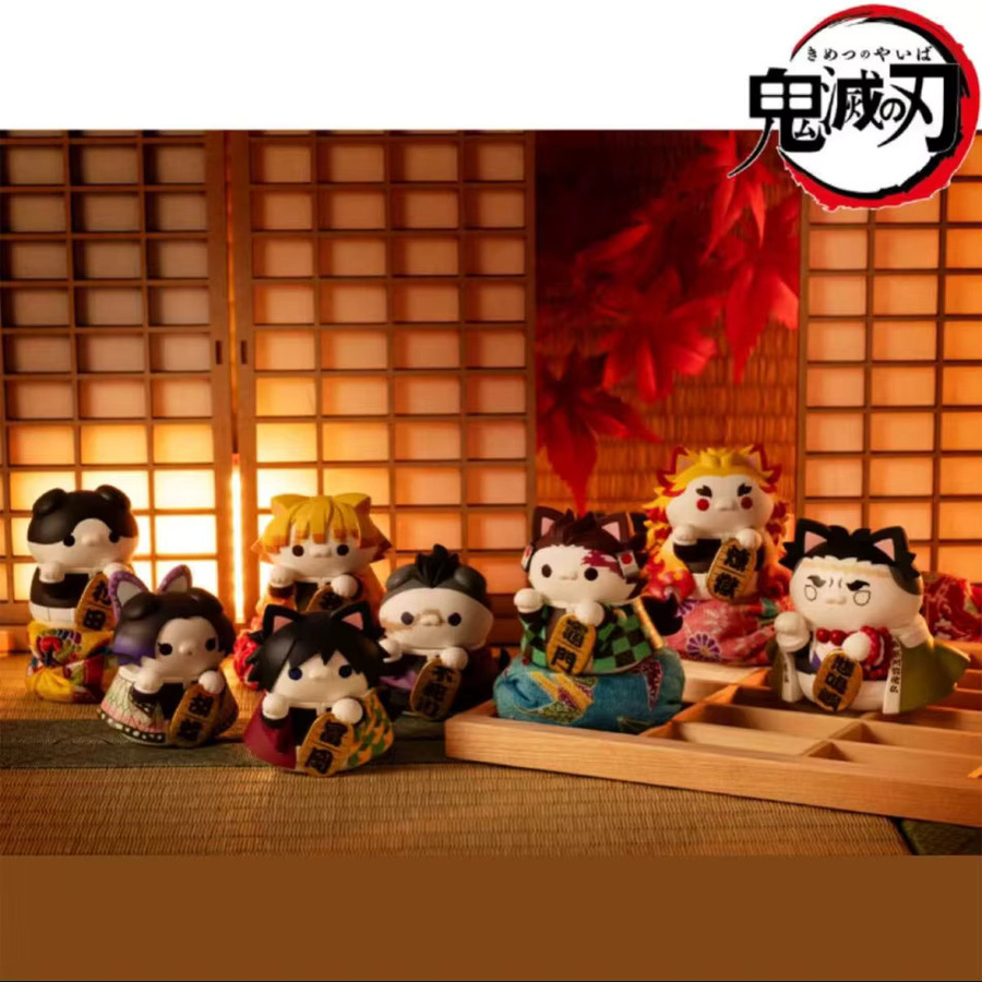 Bandai Demon Slayer Katzen-Version Figuren, 8-teiliges Set, Mini Sammelfiguren - Bild 5