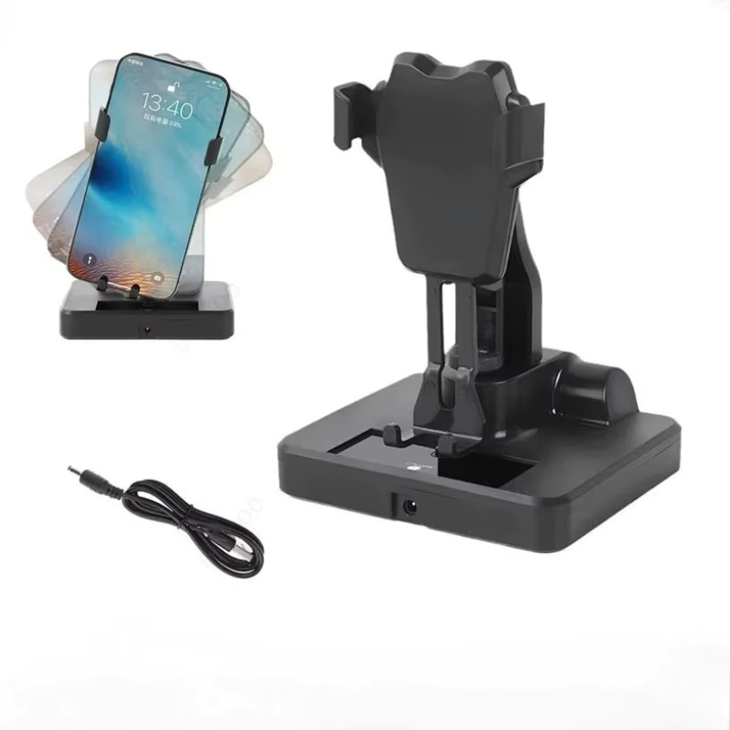 VIKEFON Automatischer Swing Shaker Handy Ständer mit Schrittzähler in Schwarz - Bild 2