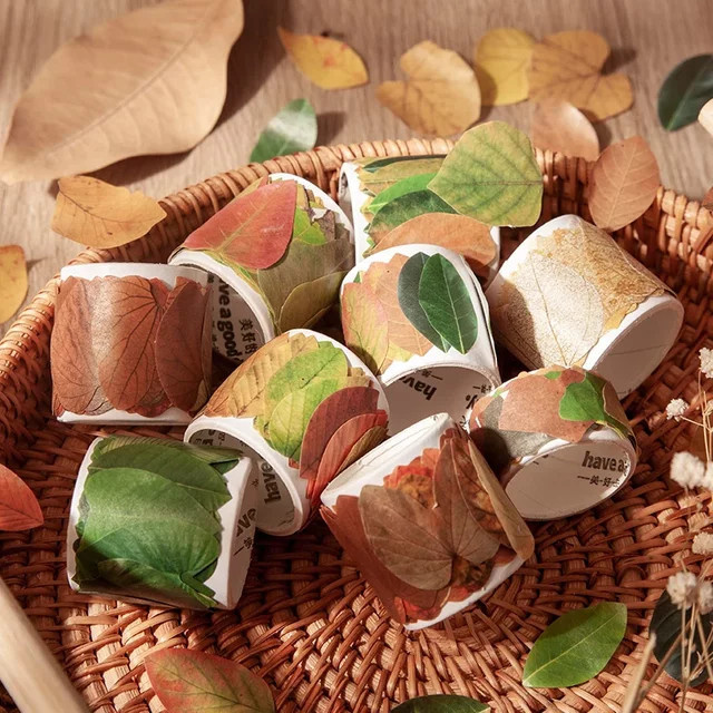 Journamm Washi Papier Aufkleber Set für Scrapbooking und DIY Collagen, 50 Stück, Mehrfarbig - Bild 1
