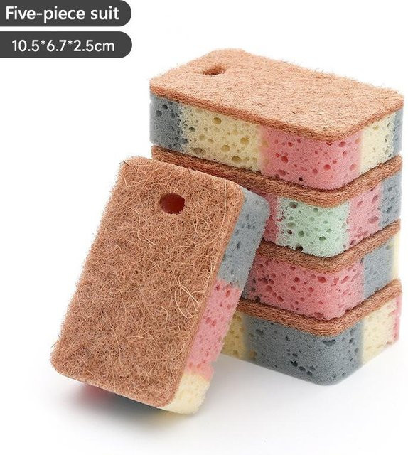 Yiran Furniture Nano-Schwamm Magischer Reinigungs-Schwamm aus Baumwolle in Beige und Multicolour für Küche und Badezimmer - Bild 1