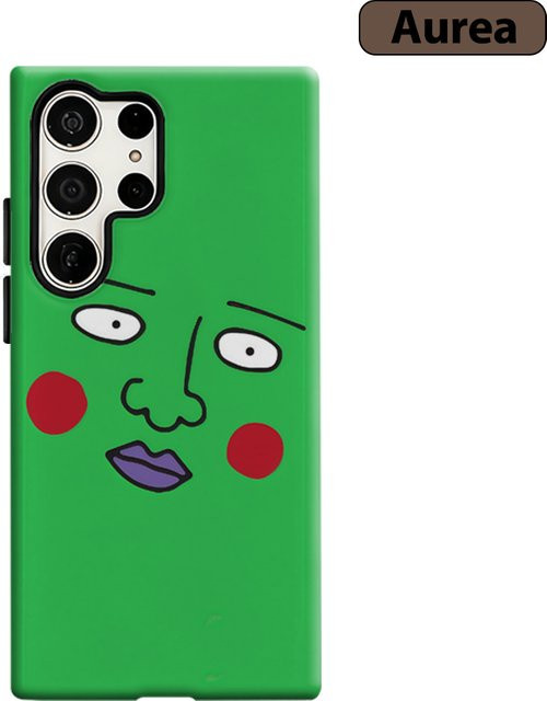 Stoßfeste Pop-Art Handyhülle für Samsung Galaxy S25 Ultra, S24, S23 Ultra und Plus in Grün mit Doppelschicht-Schutz - Bild 1