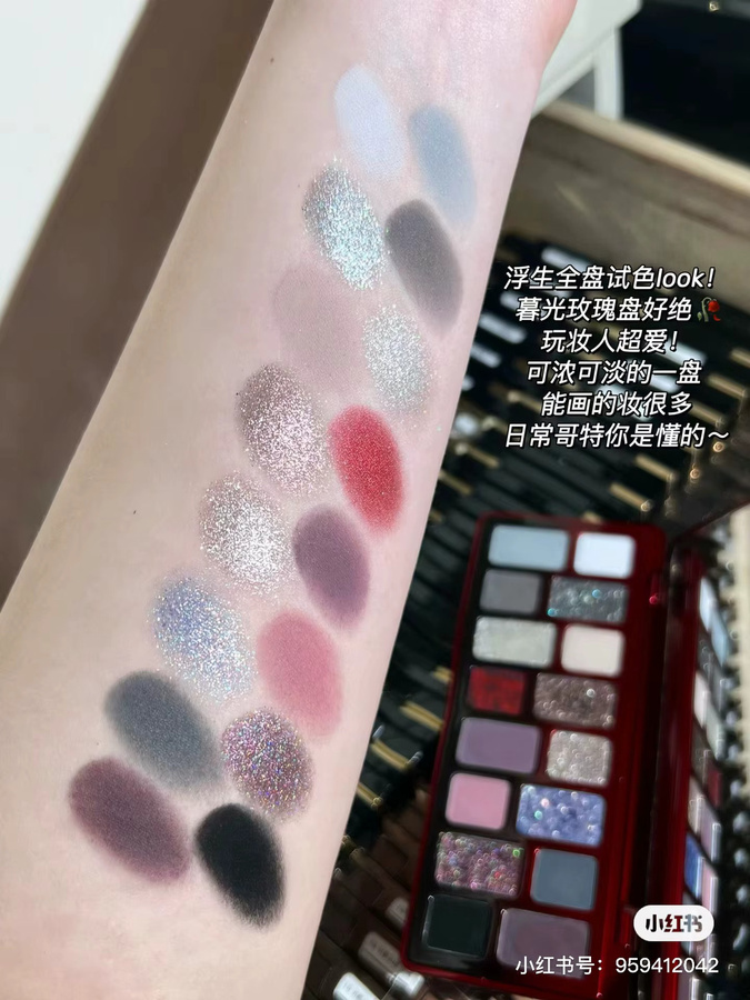Qianyan Lidschatten-Palette, 16 Farben, Shimmer und Matt - Bild 3