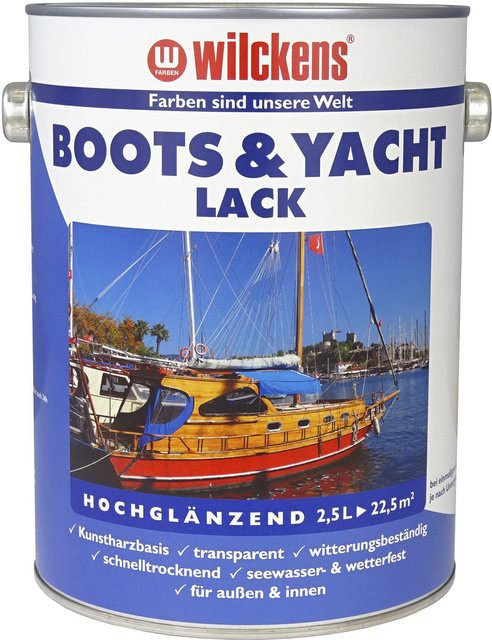 Wilckens Boots- und Yachtlack aus Synthetikharz, transparent, hochglänzend, 2,5 l - Bild 1