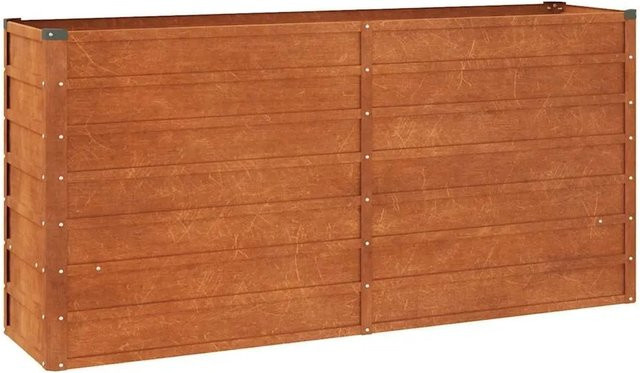 vidaXL Hochbeet aus Cortenstahl in Braun, B/T/H: 160 x 40 x 77 cm - Bild 1