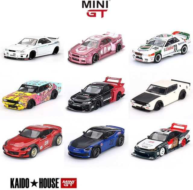 KAIDO HOUSE Nissan GTR Skyline R32 R34 R33 S15, Miniaturmodell, 1:64, Metall - Bild 1