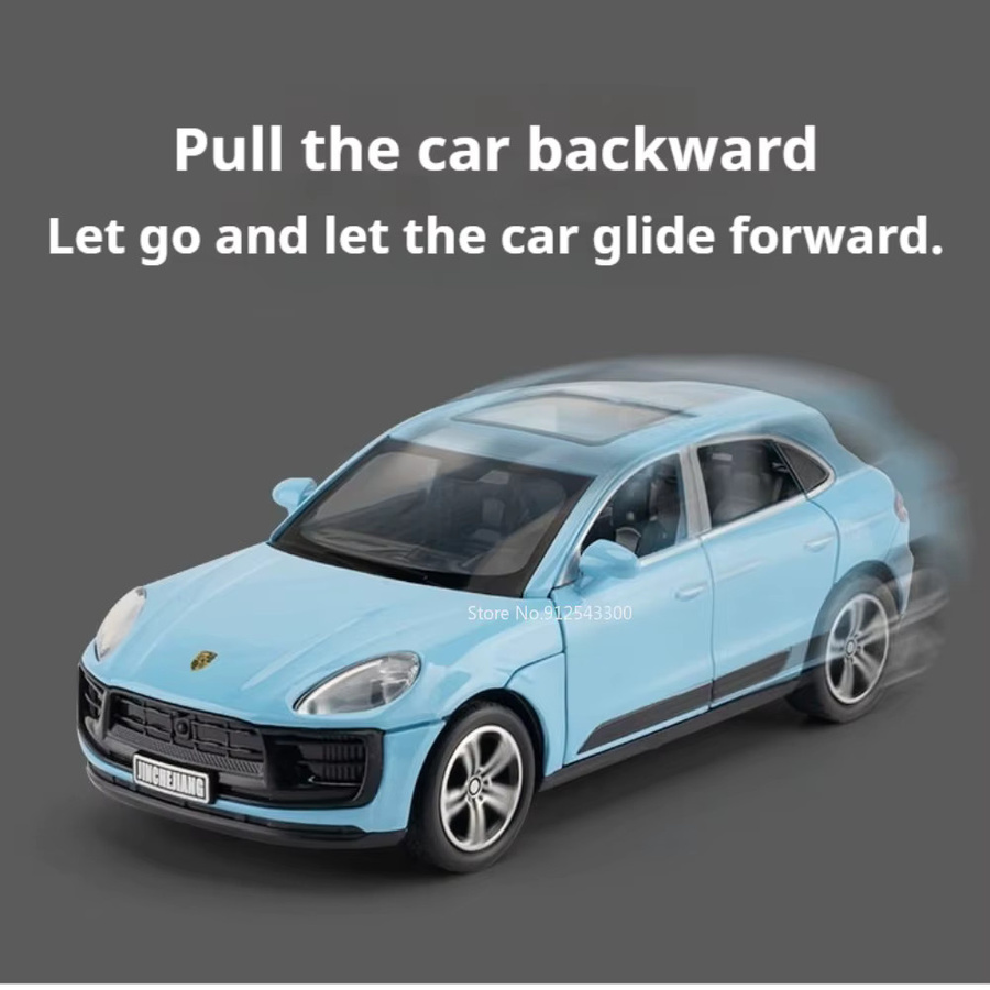 RMZ city Porsche Macan Panamera Modellauto, 1:32 Maßstab, mit Licht und Sound - Bild 2