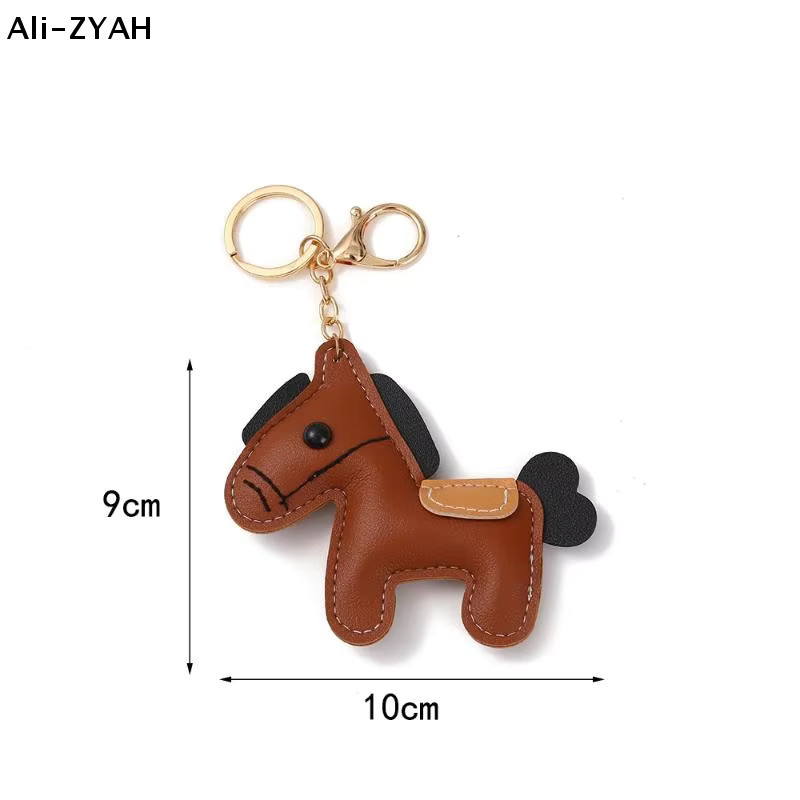 ZYH Schlüsselanhänger Leder, Pony, Unisex - Bild 3