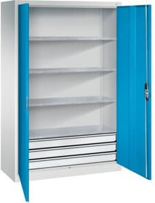 C+P Werkzeugschrank Acurado mit Schubladen und Türen, grau/blau, B/T/H: 195 x 120 x 50 cm - Bild 1