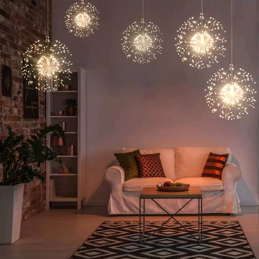 Topdii LED Starburst Fairy Lights mit Fernbedienung, Warmweiß, 200 LEDs für Weihnachten und Silvester - Bild 4