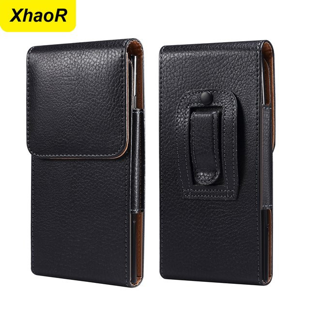 XhaoR Universal Leder Handy Gürteltasche in Schwarz für iPhone, Samsung, Xiaomi und Huawei - Bild 1