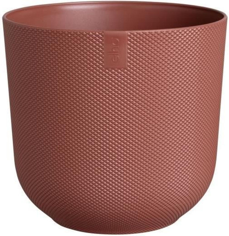 ELHO Jazz Rond Blumentopf aus Kunststoff, Rot, Durchmesser: 29,5 cm, Höhe: 27 cm - Bild 1