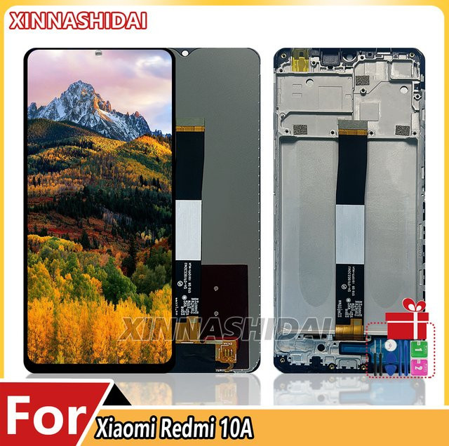 Xiaomi Redmi 10A LCD Display mit Touch Screen und Rahmen in Schwarz - Bild 1