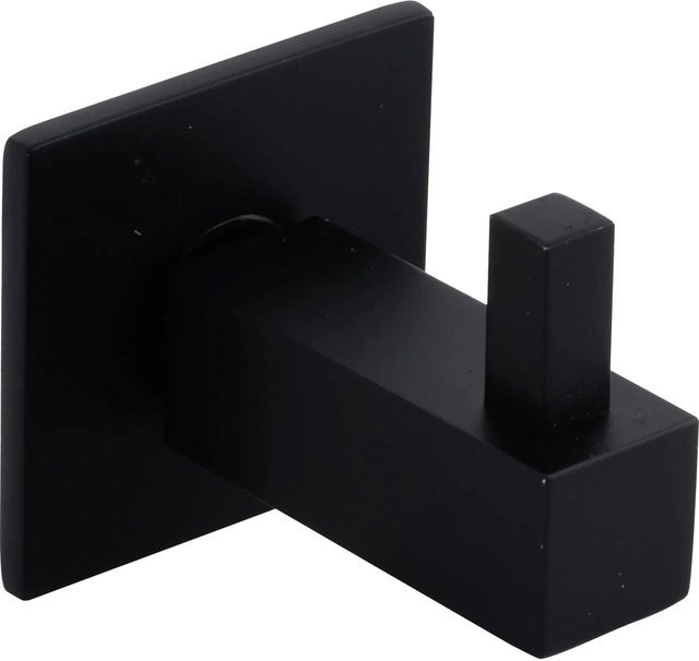 Technik Team Mantelhaken Tikal aus Edelstahl in Schwarz Matt, Breite: 3,5 cm, Tiefe: 4,1 cm, Höhe: 3,9 cm - Bild 1