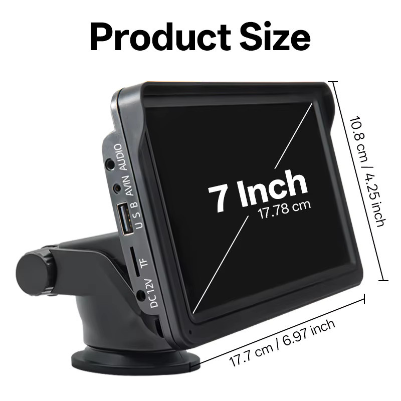 Hippcron 7-Zoll Multimedia-Autoradio mit kabellosem Carplay und Android Auto, Videoplayer mit Touchscreen in Schwarz - Bild 6