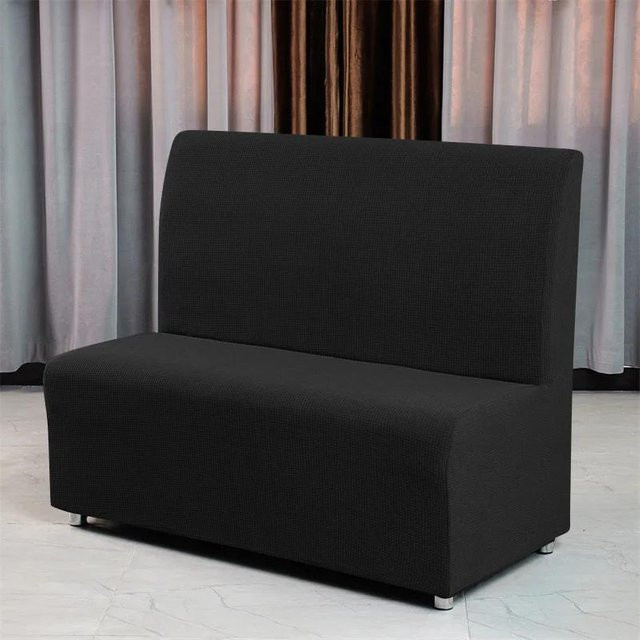 Yiran Furniture Ärmelloser Fleece Sofabezug aus Polyester, Schmutzabweisend und Rutschfest, Schwarz - Bild 1
