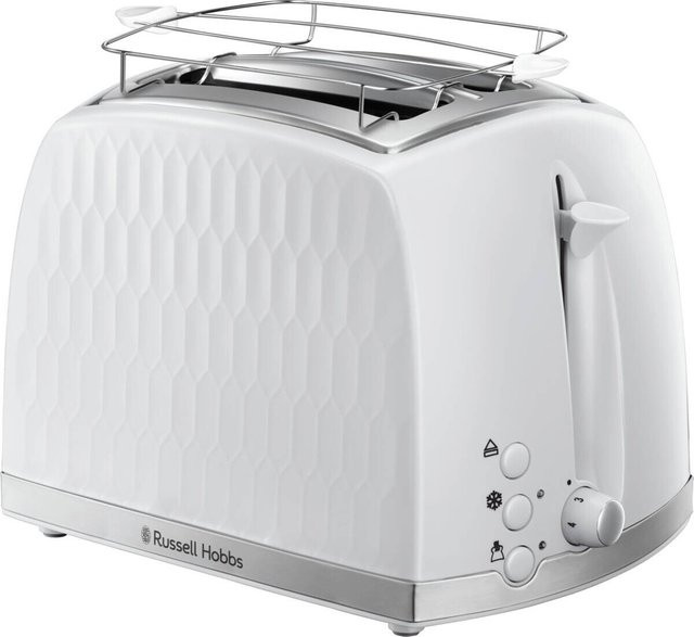 Russell Hobbs Toaster Honeycomb weiß aus Kunststoff und Edelstahl B/H/T: 18,2 x 27,0 x 18,2 cm - Bild 1