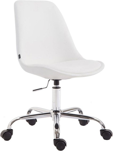 TPFLiving Bürostuhl Toulon in Weiß aus Kunstleder mit Rollen, B/T/H: 54 x 42 x 81 cm - Bild 1