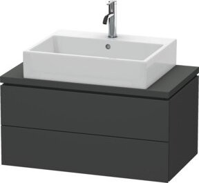 Duravit Waschtischunterschrank Compact L-Cube in Graphit Matt mit 2 Schubladen, B/T: 82 x 47,7 cm - Bild 1
