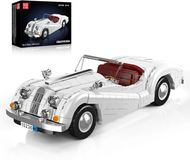 wishiot Vintage Cabrio-Baustein-Auto, Sportwagen-Modellbausatz, ab 14 Jahre - Bild 1