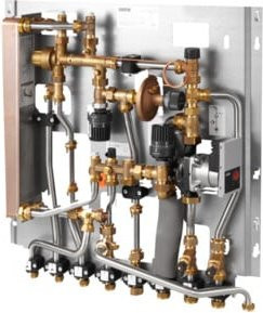 Oventrop Wohnungsstation Regudis W-HTF Leistungsbereich 1, max. 12 l/min, Farbe: Gold/Kupfergelb - Bild 1
