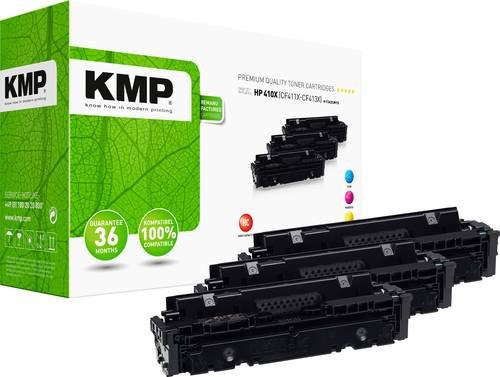 KMP Toner Kombi-Pack kompatibel mit HP 410X CF411X CF413X CF412X in Cyan, Magenta und Gelb mit 5000 Seiten Reichweite - Bild 1